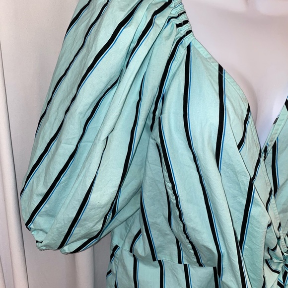 Worthington Tie Front Puff Sleeve Top Size XL - Picture 7 of 7